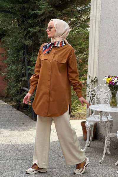 Beyza Koyu Krem Pantolon